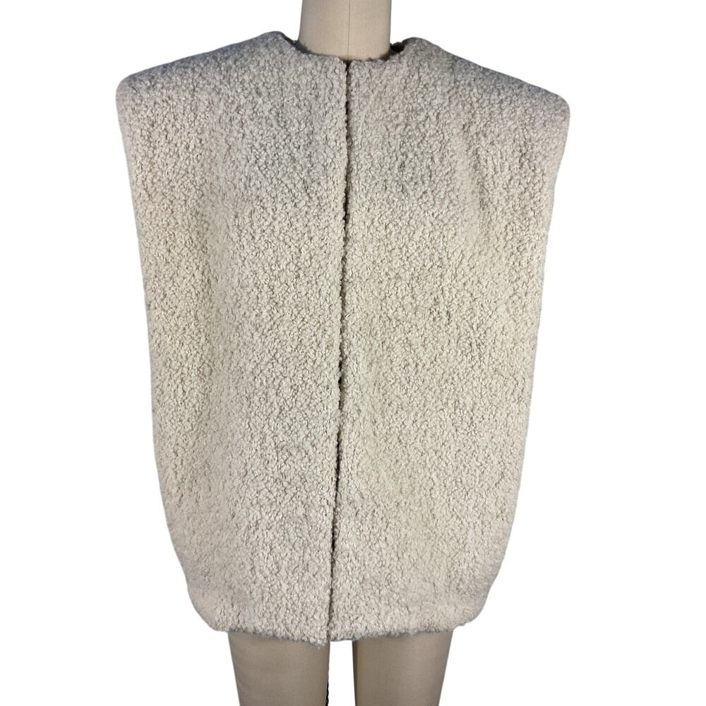 Isabel Marant Cream Bouclé Shearling Vest - Picture 2 of 6